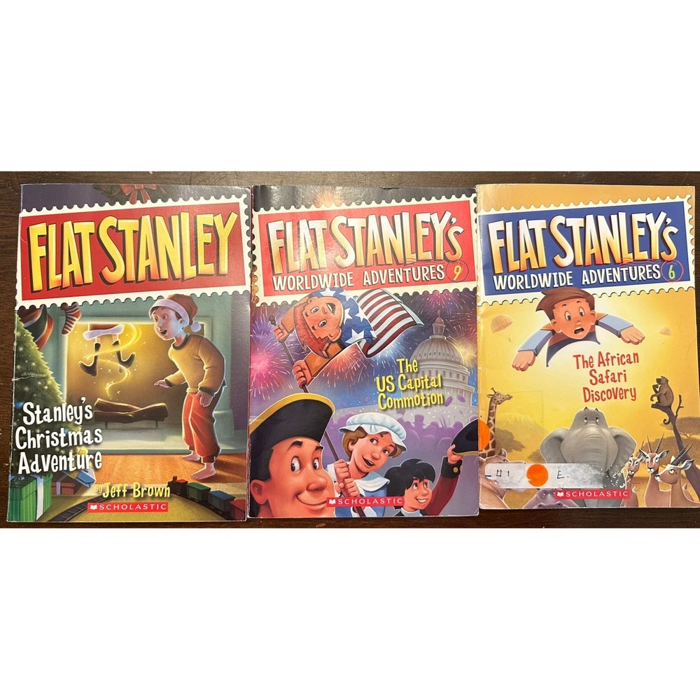 Flat Stanley Books Lot Of 3